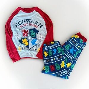 Harry Potter Hogwarts Pajama Set Women’s Medium Long Sleeve Fleece Pants